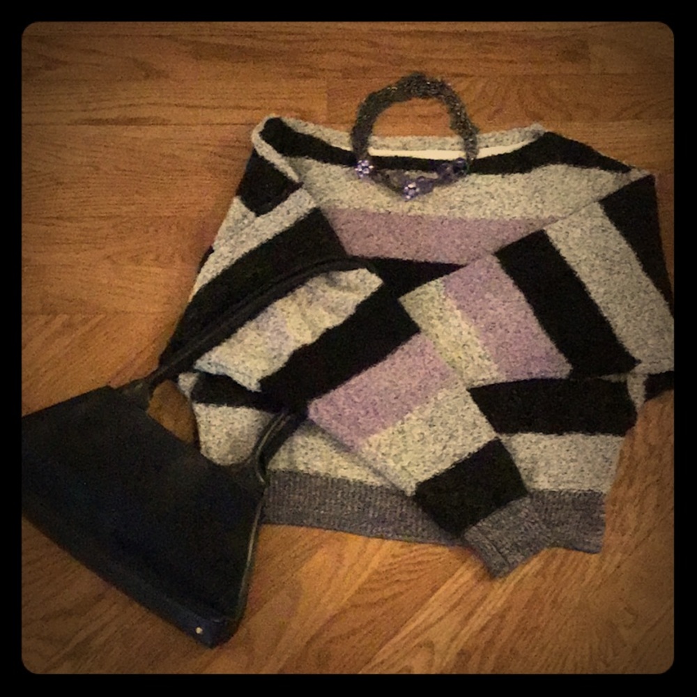 Free People short striped sweater